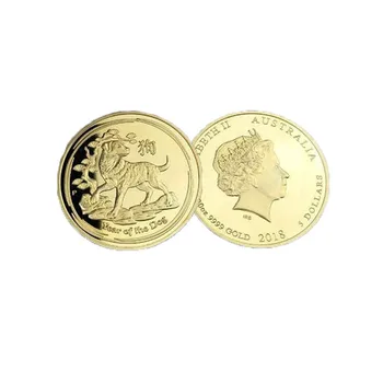 Placat cu Aur de 24k Monede Suvenir Cadouri de Anul Nou Catelus de Monede de Aur Comemorative de Animale Drăguț Monede de Metal pentru Cadouri