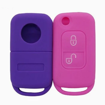 PREISEI 30pieces/lot 2 butoane Cheie de Masina Silicon Huse Pentru Benz Smart Flip CHEIE de la Distanță Sac Protector
