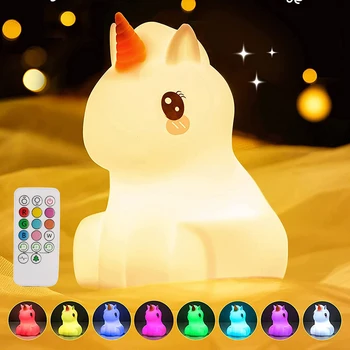 Lumina de noapte Unicorn USB pentru Copii Lămpi Copii Cadou Copil a CONDUS Lampă de Noapte Camera de zi Dormitor Decor Drăguț de Iluminat