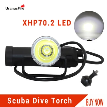 Uranusfire XHP70.2 LED-uri Butelia de Scufundare Lampa 4000lm Impermeabil Scufundări Lanterna Underwater Video Lanterna alimentat de 8*18650