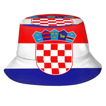 2021 Bărbați Femei Vara Naționale croate de Pavilion Găleată Pălărie Bob Pescar pălăria în aer liber, de Călătorie Parasolar Moda Panama