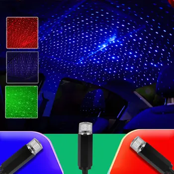 Mini 5V USB Acoperiș Masina Lumina de Proiecție Portabile de Stele, Lumina de Noapte LED-uri Reglabile Galaxy Atmosferă de Lumină Plafon Interior Decora