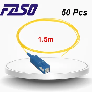 [Transport gratuit]50Pcs 1,5 m FTTH SC UPC Fiber Optic Coadă SM G657A2 SX Core 9/125 0.9 mm Optice Coadă LSZH Sacou