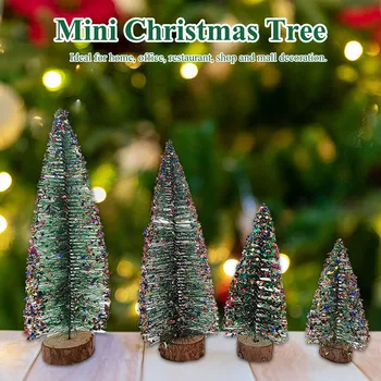 Mini Copac Sculptura Masă Ornamente de Crăciun Artificial Pom de Crăciun Festiv Consumabile Partid Scena Layout pentru Crăciun