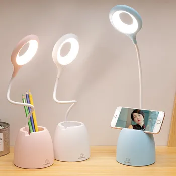 LED Masă Lampă Touch Dimmer USB Lampa de Birou Reincarcabila 4000mAH Citit Lumină Carte de Noptieră Veioză Stilou Titularul Ochi Proteja Casa