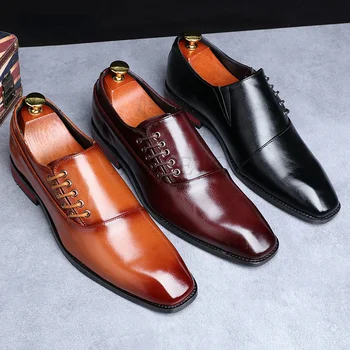 Afaceri de moda Rochie Pantofi Barbati din Piele Clasice Costume pentru Bărbați Pantofi Slip-On Pantofi Oxfords Petrecere