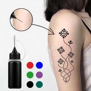 10 Ml Temporară Lichid DIY Suc de Semi-non-reflectorizant de Lapte Tatuaj Henna Impermeabil Pentru Corp Vopsea de Arta Picătură de Transport maritim
