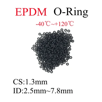50pcs EPDM Garnitură inelară CS 1.3 mm ID2mm ~ 8mm EPDM Auto Cauciuc Nitril O Rundă Tip de Coroziune Rezistent la Ulei Șaibă de Etanșare