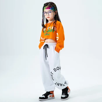 Copiii Concert Hip-Hop Îmbrăcăminte Tricou Topuri Streetwear Jogger Pantaloni Pentru Fete Adolescente Jazz Dans Costum De Haine De Festival