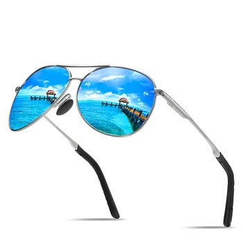 Moda Polarizat ochelari de Soare UV400 Supradimensionat Cadru din Aliaj de Brand Designer de ochelari de Soare Aviație de sex Masculin Clasic de Conducere Pescuit Nuante