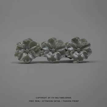 Super zana trandafir ac ~ alb perlat spumante edge clip INS Coreea de Sud designul ac de păr primăvara și vara noi articole pentru acoperirea capului