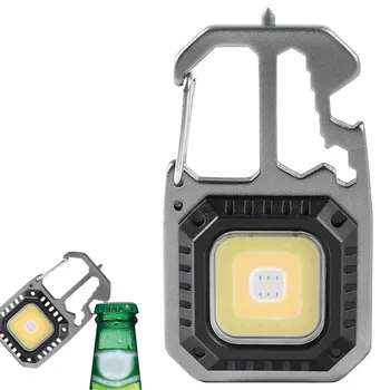 Mini Breloc Lanterne Cu 6 Moduri De Lumina De 500 Lumeni Portabil De Buzunar Lumina Cu Deschizator De Sticle Pentru Drumeții În Aer Liber Camping