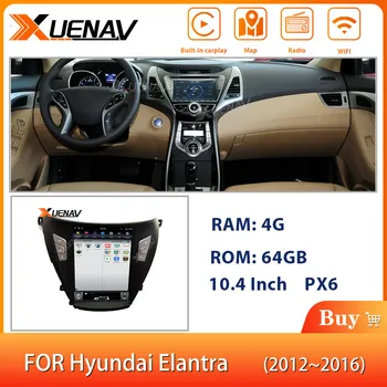 XUENAV 10.4 inch Ecran Android Sistem Radio Auto DVD Player Pentru Hyundai Elantra 2012-2016 GPS de Navigare pe Verticală Stereo