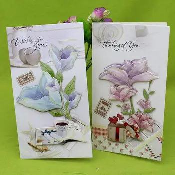 8Pcs/mulțime de Flori 3D Tipărite Ori Felicitari carte Poștală Ca Invitație Card Cadou de Craciun Petrecere de Ziua Binecuvântare Felicitare