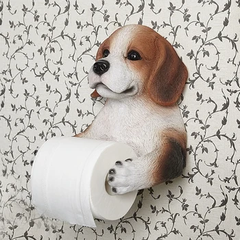 L dimensiune Hârtie 3D suport prosop toaletă suportul pentru rola de hârtie igienică hârtie caseta de rafturi de perete baie perdeaua de rășină câine prosop de hârtie cadru