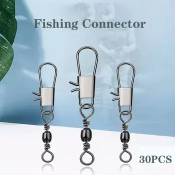 30Pcs/Lot de Pescuit Conector Pin de Rulare Rulment Rotativ din Inox cu Ajustare Undiță Atrage Aborda Dotari