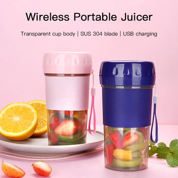 Portabil Fructe Blender pentru Fructe, Piureuri și Shake de Pepene verde Portocaliu Storcator Electric USB Reîncărcabilă Mixer Juice Extractor