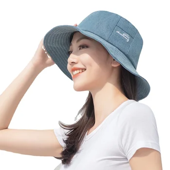 OH! Femeile Găleată Pălării de Protecție UV Fishmen Pălărie Mare Refuz Floppy Flodable Lavabil pentru Primavara-Vara in aer Liber Pălărie de Pescar