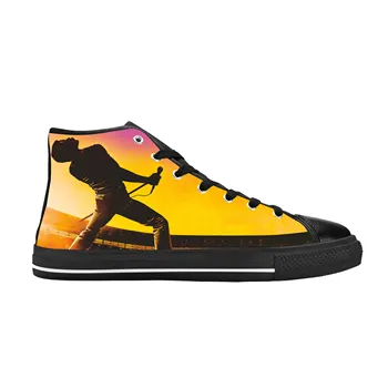 Freddie Mercury Trupa de Rock Cantareata de Muzica Cool Regina Casual Pânză Pantofi de Înaltă Top Confortabil Respirabil Imprimare 3D Bărbați Femei Adidași