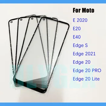 10buc Față de Sticlă Pentru Motorola Moto E 2020 E20 Edge E40 S 2021 20 Pro Lite Ecran Tactil LCD de pe Panoul Exterior de Lentile de Sticlă de Înlocuire