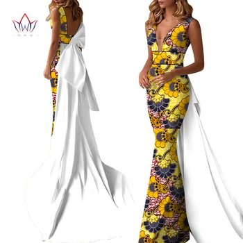 BintaRealWax Africa Stil African tradițional rochie de mireasa pentru femei Design de Moda doamnelor Bazin Riche elegant vestido WY9947