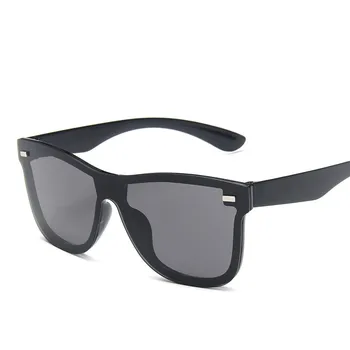 Moda ochelari de Soare-O singură bucată Tendință de Personalitate de Ochelari de Brand, Design de Protecție Reflectorizante Fara rama Sunglassess UV400