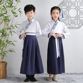 Copii Hanfu Kimono Tradițional de Epocă Etnice Fan Elevii Cor Dans Costum Japonez Coreea de Yukata Oriental stil Kimono