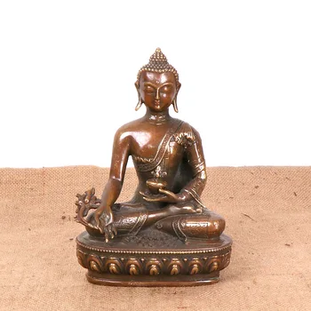 Cupru pur retro medicină master colecția de antichități a lui buddha statuie decorative buddha cifre