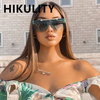 Vintage Supradimensionate Una Bucata Clapeta De Ochelari De Soare Pentru Femei Nou Design De Moda Gradient Ochelari De Soare Barbati Hip Hop Mare De Ochelari Fără Ramă