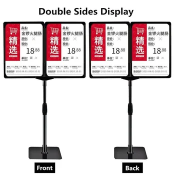 A4 T-semn Reglabil Suport Semn Cadru Poster Desktop Contra Oțel Inoxidabil de Publicitate Banner Display Stand