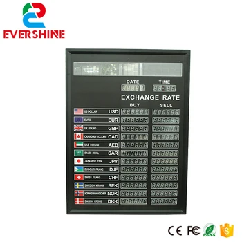 Banca Rata de Schimb Valutar Bord cu LED-uri pentru Multilingv Dispaly Led Panou de 6 cifre