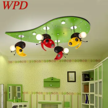 WPD pentru Copii Ladybug Plafon Lampă cu LED-uri Creative Desene animate Lumină Pentru Acasa, Camera pentru Copii de Gradinita Cu Control de la Distanță