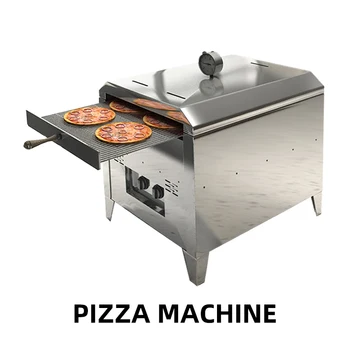 Gaz mașină pizza cuptor comerciale în aer liber, stand acum de copt roșu net cuptor, mașină de mobil gustare echipamente de coacere cuptor