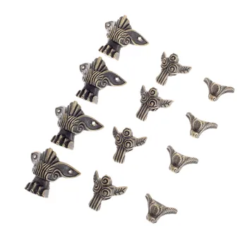 4buc Mobilier Decorativ Colțuri de Metal Cutie de Bijuterii din Lemn de Colț Protector Antic Colț Meserii din China Unghiile de Feronerie pentru Mobilier
