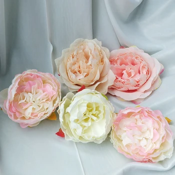 50pcs/lot Simulare de Mătase Bujor Cap Faux Flori DIY Coroană de flori de Nunta de Fundal de Flori de Perete Partidul Decor Floral Fals