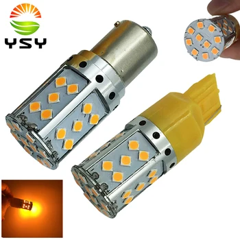 YSY 1156/BA15S/P21W BAU15S PY21W Canbus T20 7440 W21W 3030 35SMD auto Bec LED Amber Lampa Pentru Față/Spate cu LED-Lumina de Cotitură