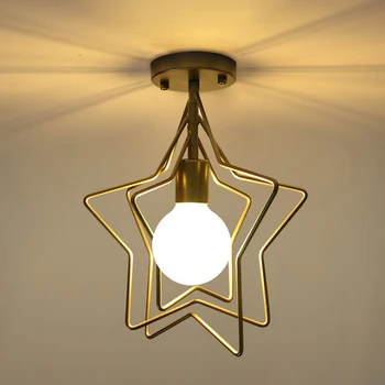 Homhi Stea de Aur Moderne, CONDUSE de Plafon Lumina Lampa Led pentru Camera de zi de Decorare Fier Lampy Sufitowe Coridoare HZL-005