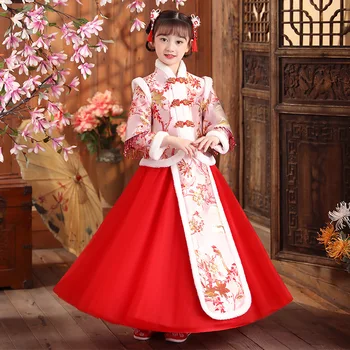 Iarna Căptușit Îngroșat Anul Nou Haine Stil Chinezesc Rosu Tang Costum 2022 Toamna și Iarna Noi Hanfu Costum din Două piese