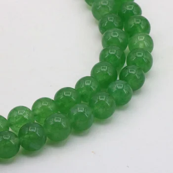 New sosire en-Gros de cristal Verde Aventurin piatra 10mm Rotund margele vrac DIY Fata darul Manual, Accesorii Femei, bijuterii de 15