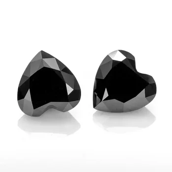 Real 100% Vrac Pietre pretioase Moissanite Piatra Nedefinit Inima în Formă de Diamante Naturale de Culoare Negru VVS1 2.5 ct 3ct Inel cu Diamant Pietre