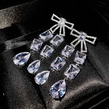Produse noi Originale Gol T Diamant Cercei Fluture Femei Super Lucios Ridicat de Carbon Diamant Cercei Stud de Lux Bijuterii