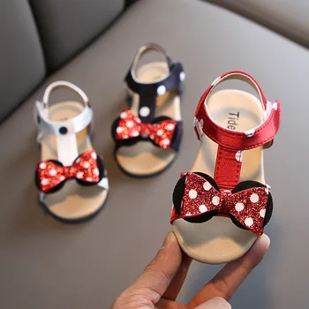 Disney fete sandale de vara noi copii coreeană arc printesa pantofi drăguț Mickey mouse talpă moale pantofi de plaja