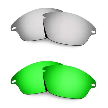 HKUCO Pentru Rapid Jacheta ochelari de Soare Polarizat Lentile de Înlocuire 2 Perechi de Argint și Verde