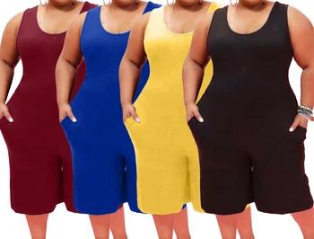 2022 Vara O Bucată de Îmbrăcăminte pentru Femei Sexy rochie fără Mâneci Gât Rotund Salopetă de Moda Casual Culoare Solidă Salopeta Scurta