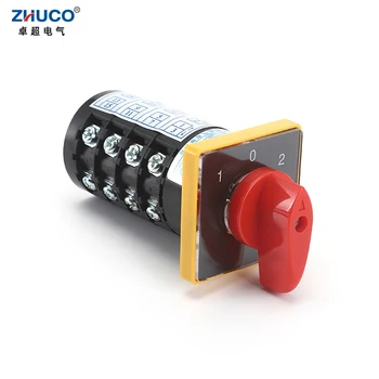ZHUCO HZ5B-10/D1050.4 10A On-Off-On cu Trei Poziții Patru Pol de Argint de Contact Rotativ Cam Combinație Universal Comutator