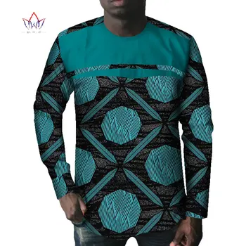 Moda Barbati din Africa de Îmbrăcăminte Dashiki Bărbați ONeck Tricou Top Bazin Riche Africa de Barbati Haine de Bumbac Imprimare Mozaic Tricou Top WYN935