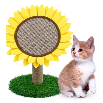 Unic De Floarea-Soarelui Copac Pisica Sisal Post Scratching Drăguț Zgarieturi Bord Pentru Pisici Placa De Slefuire Jucarie Pisica Zero Pentru Pisici Dropship