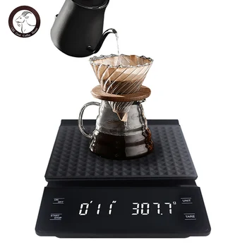 Scară de cafea cu Temporizator 3 kg/0.1 g de Inalta Precizie se Toarna Peste Picurare Espresso Scară cu iluminare din Spate Ecran LCD
