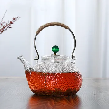 transparent cu ciocanul de fascicul se ocupe de oală de uz casnic rezistent la temperaturi ridicate filtru de explozie-dovada ceainic de sticlă Kung Fu set de ceai