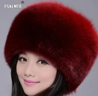 Fierbinte de vânzare de înaltă calitate, feminin, cald iarna fedoras pălărie de lux de mare 100% genuine fox caciula de blana Femei bombeu ureche capac pălării de blană